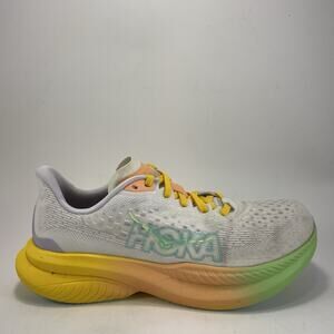 Hoka One One Mach 6 Running Shoes Womens Size 7.5 B Frost / Starlight Glow White